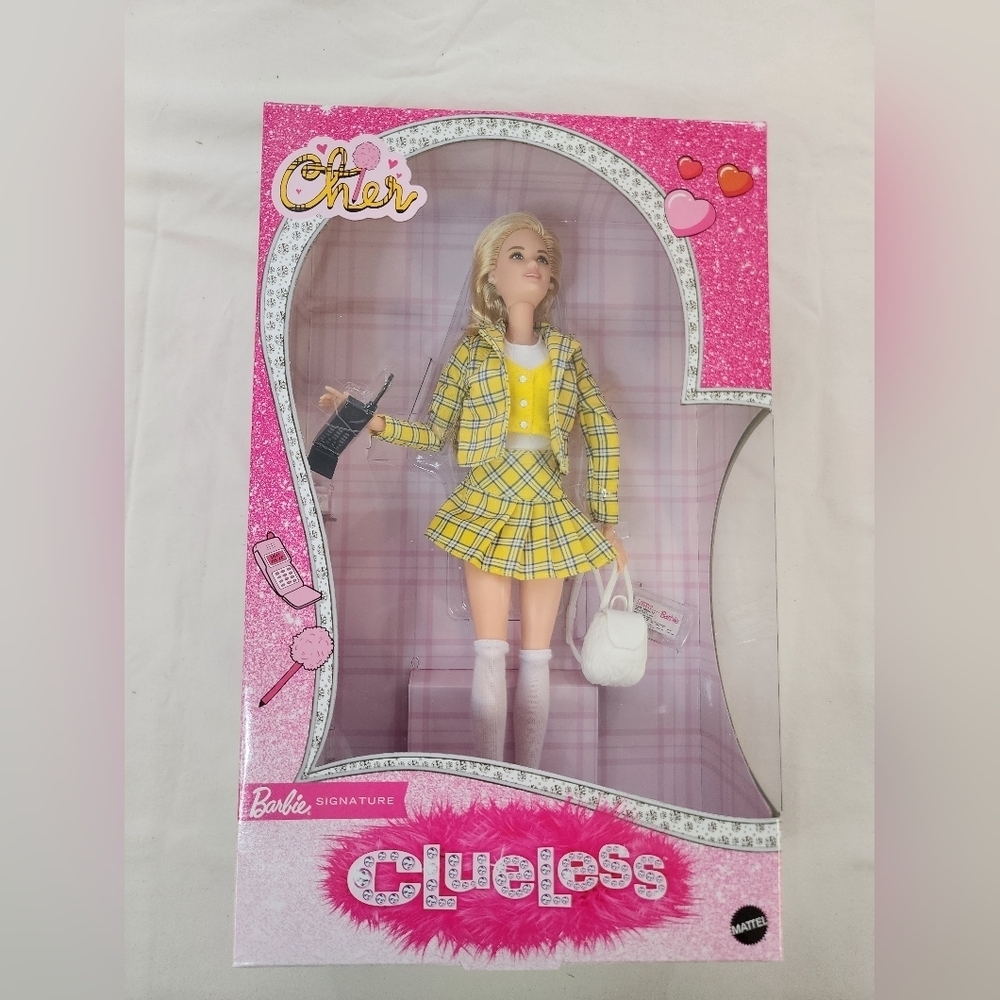 NFRB Clueless Cher Barbie Doll Yellow Plaid Outfit Mattel NIB NWT - Picture 2 of 15